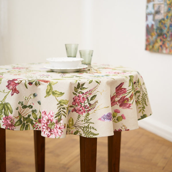Round Floral Tablecloth - Botanico