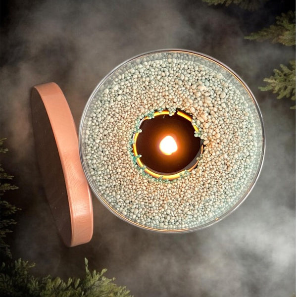 Unscented Powder Candle in Glass - Emerald 160g