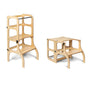 STEP'n'SIT® Convertible 2-in-1 Helper Tower/Table - Natural wood