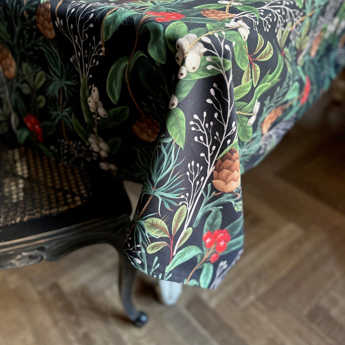 Festive Motive Christmas forest Rectangular Tablecloth