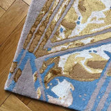 Art Deco Diagonal Pink Rug