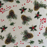 Winter Motive Golden Pine Rectangular Tablecloth