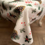 Winter Motive Golden Pine Rectangular Tablecloth