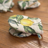 Oven Glove With Double Wool Filling - Lemon Linen