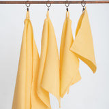 Organic Waffle Cotton Towel - Yellow