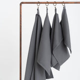 Organic Waffle Cotton Towel - Gray