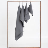 Organic Waffle Cotton Towel - Gray