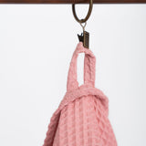 Organic Waffle Cotton Towel - Peach