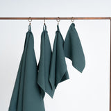 Organic Waffle Cotton Towel - Petrol