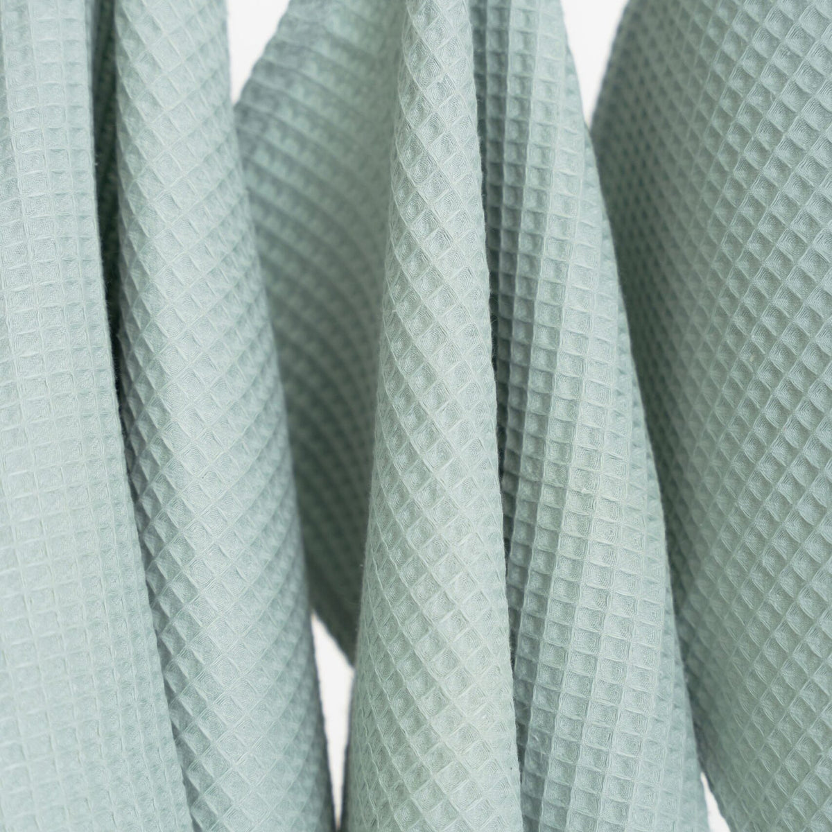 Organic Waffle Cotton Towel - Sage Green