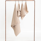 Organic Waffle Cotton Towel - Beige