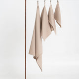Organic Waffle Cotton Towel - Beige
