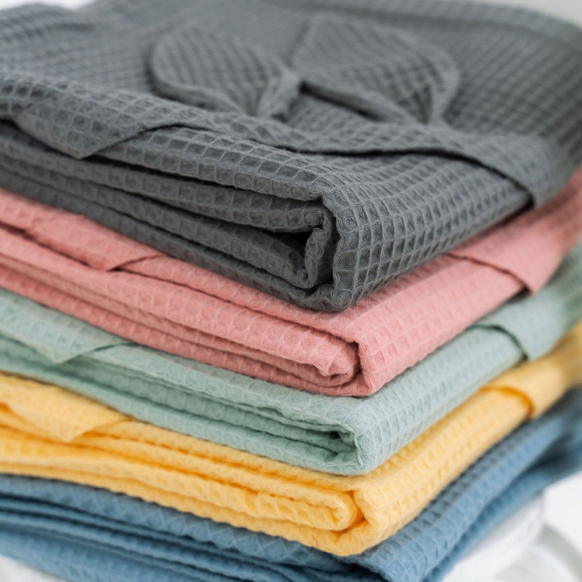 Waffle Fabric Towel with Bunny Ears