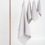 Organic Waffle Cotton Towel - Light Gray