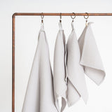 Organic Waffle Cotton Towel - Light Gray
