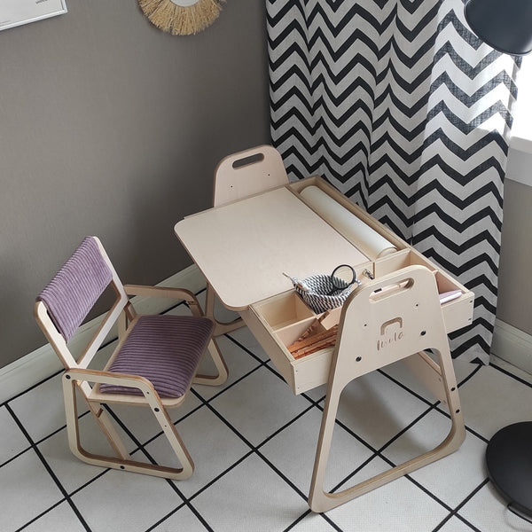 Adjustable Children Chair Julle - Cannon Pink