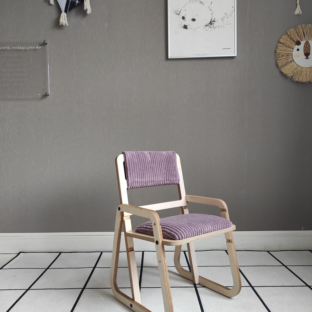 Adjustable Children Chair Julle - Cannon Pink