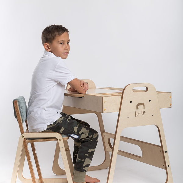 Adjustable Children Chair Julle - Mint Green