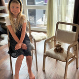 Adjustable Children Chair Luula - Vanilla Lamb