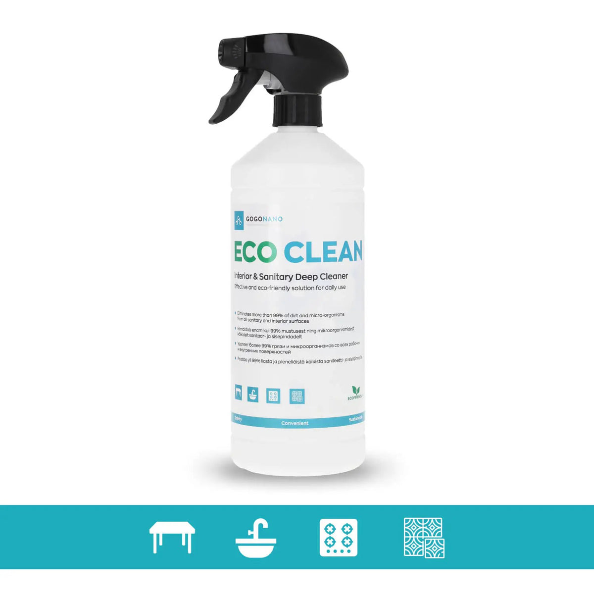 Bathroom Multi Purpose Cleaner EcoClean, 1L