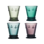 Bee Water Glasses Set of 4 Colors, 250ml