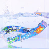 Collar With A LED Plastic Buckle - Blue Graffiti