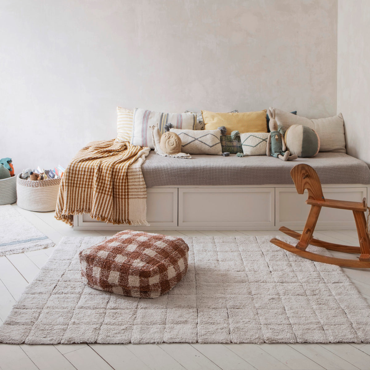 Washable Cotton Rug Mosaic, 120x160 cm