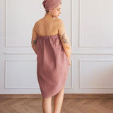 Cotton Waffle Sauna Wrap With Velcro