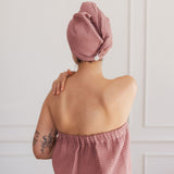 Cotton Waffle Sauna Wrap With Velcro