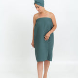 Cotton Waffle Sauna Wrap With Velcro