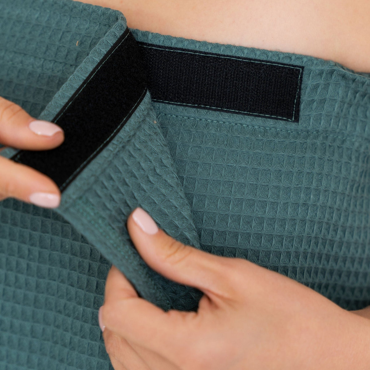 Cotton Waffle Sauna Wrap With Velcro