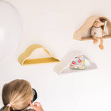 Floating Wall Shelves for Kids - Set of 3 Cloud Shaped Shelves