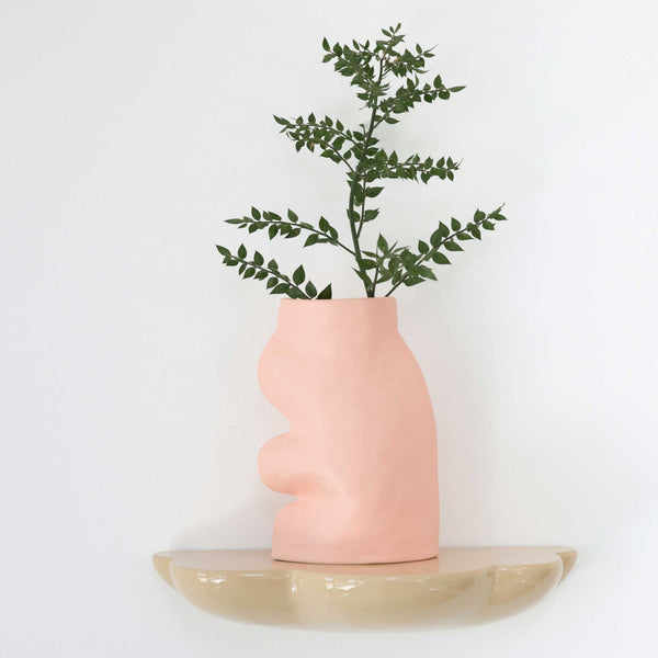 Fluxo Ceramic Vase Large - Pink