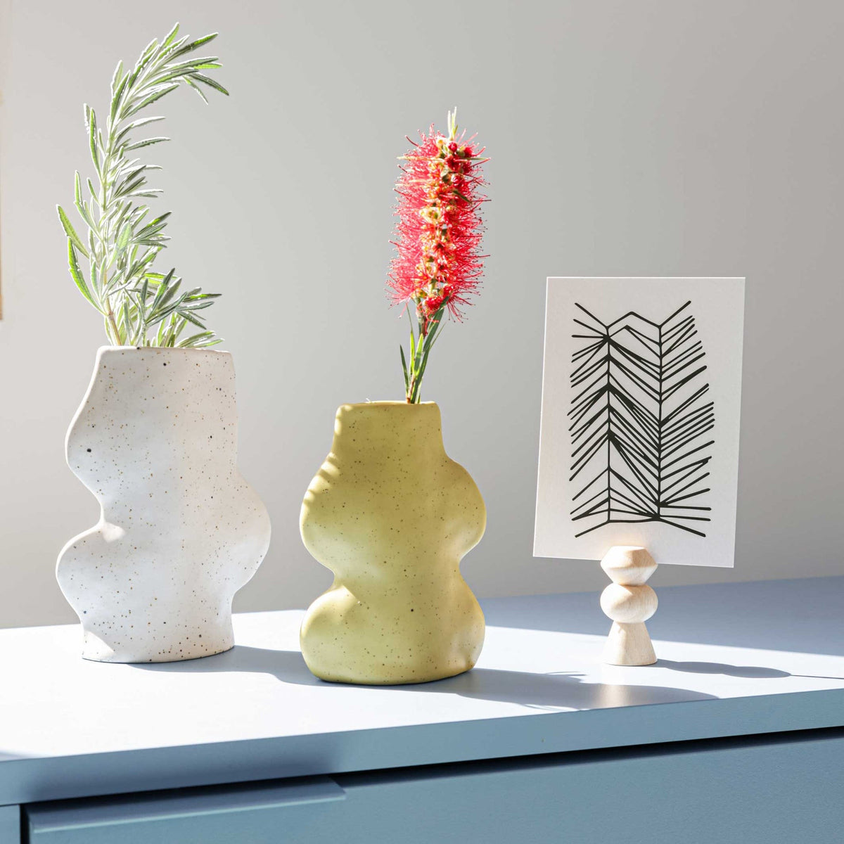 Fluxo Ceramic Vase Medium - White