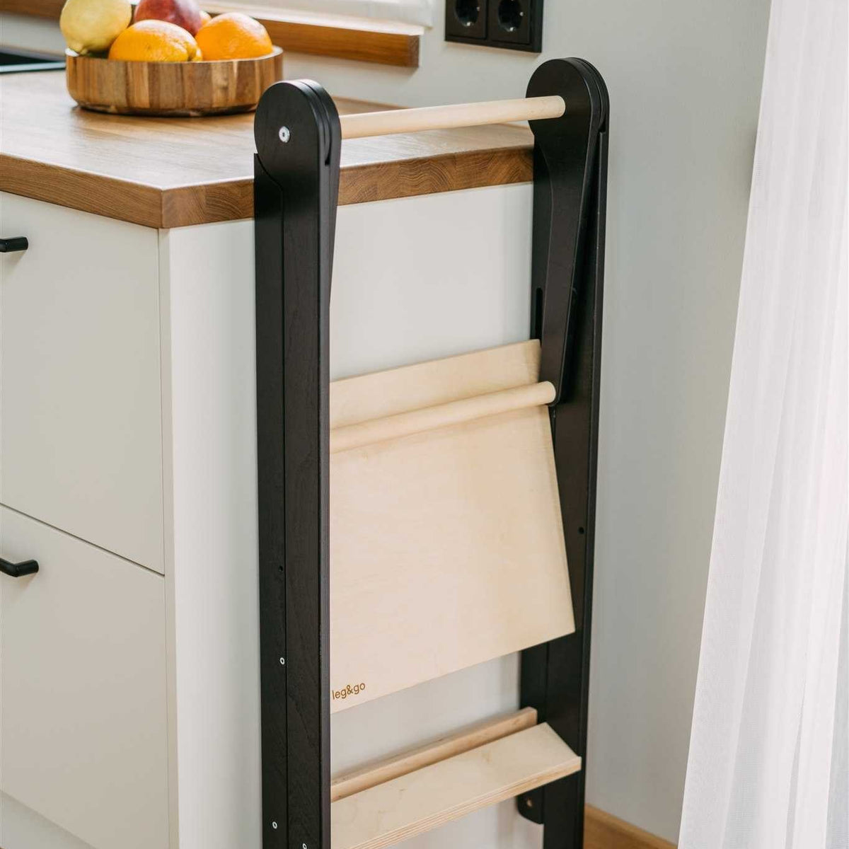 Foldable Kitchen Tower With Removable Rail