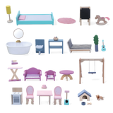 Wooden Dollhouse Crystal with LED Lights