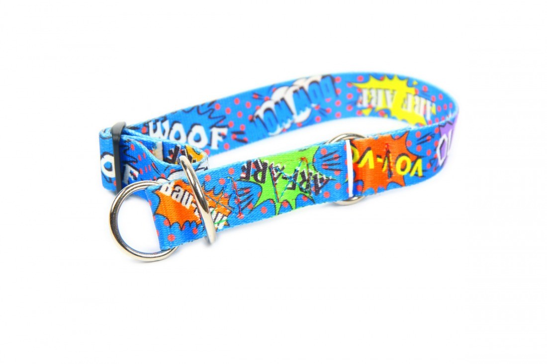 Half Chocke Collar - Blue Graffiti