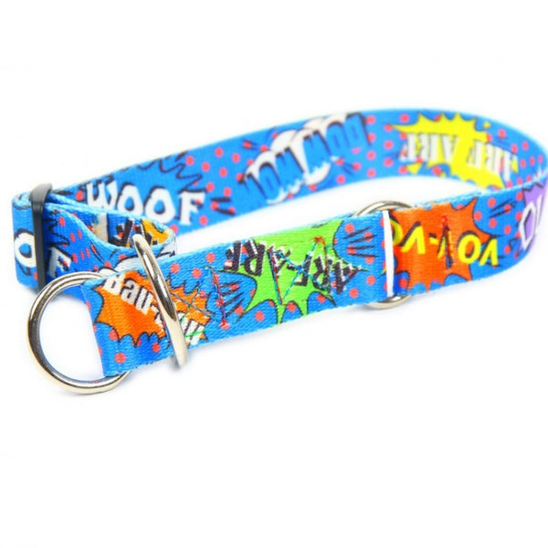 Half Chocke Collar - Blue Graffiti