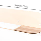 Steel & Wood Towel Rack - Beige