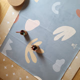 Kids Mealtime Floor Mat, Non-Slip & Waterproof - Organic Sea