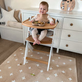 Kids Mealtime Floor Mat, Non-Slip & Waterproof - Cross Sand