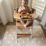 Kids Mealtime Floor Mat, Non-Slip & Waterproof - Cross Sand