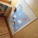 Kids Mealtime Floor Mat, Non-Slip & Waterproof - Organic Sea