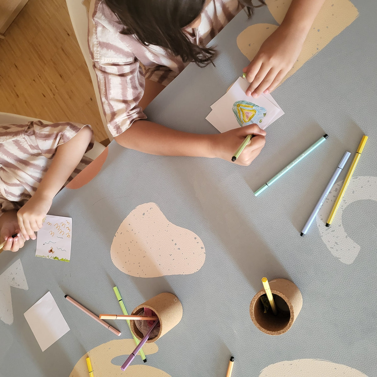 Kids Mealtime Floor Mat, Non-Slip & Waterproof - Organic Sea