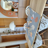 Kids Mealtime Floor Mat, Non-Slip & Waterproof - Organic Sea