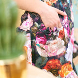 Ladies Apron with Ruffles - Francine Black