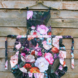 Ladies Apron with Ruffles - Francine Black