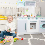 Large Wooden Play Kitchen with Accessories