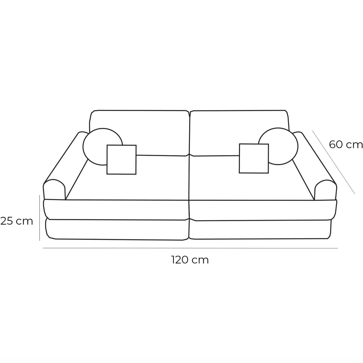Medium Modular Sofa for Kids - Churros Beige