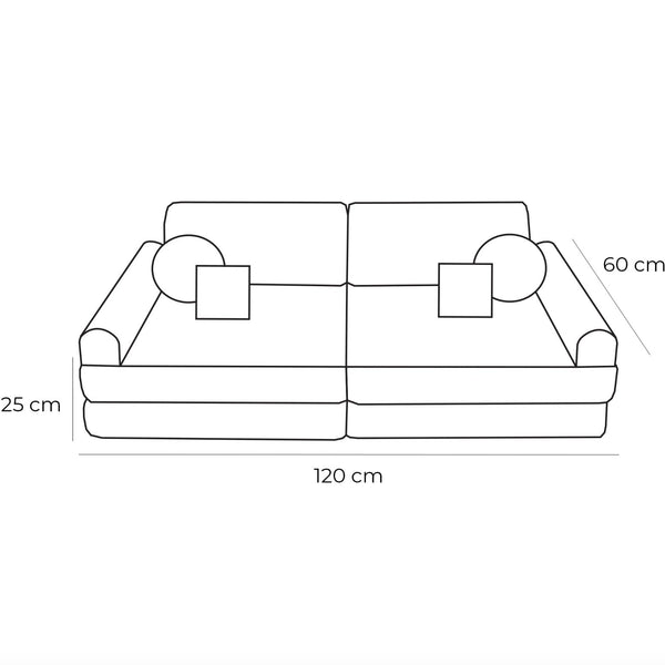 Medium Modular Sofa for Kids - Churros Beige